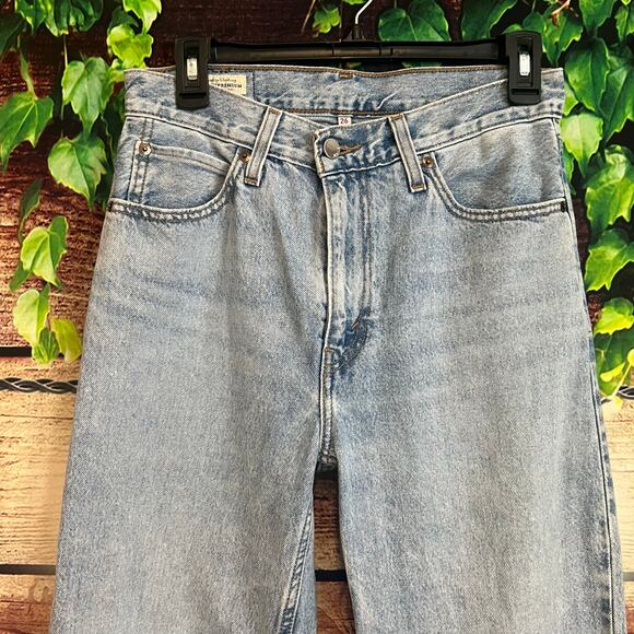 Levi's Premium Crossover Straight Leg Jeans Womens 26/2 27/4 Raw Edge Hem - Picture 2 of 8